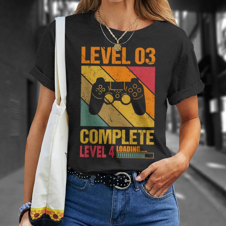 結婚3周年 ヴィンテージ レトロ レベル3 完成 Tシャツ 彼女への贈り物