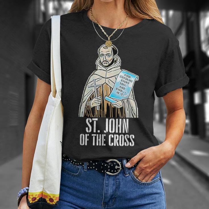聖ヨハネ十字架カトリック Tシャツ 彼女への贈り物