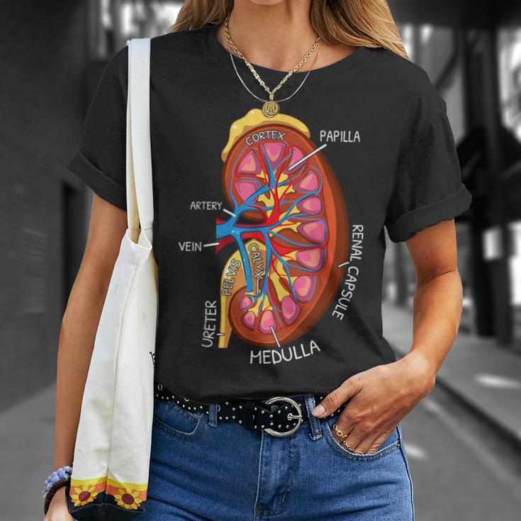 腎臓の解剖学 腎臓学 Tシャツ 彼女への贈り物