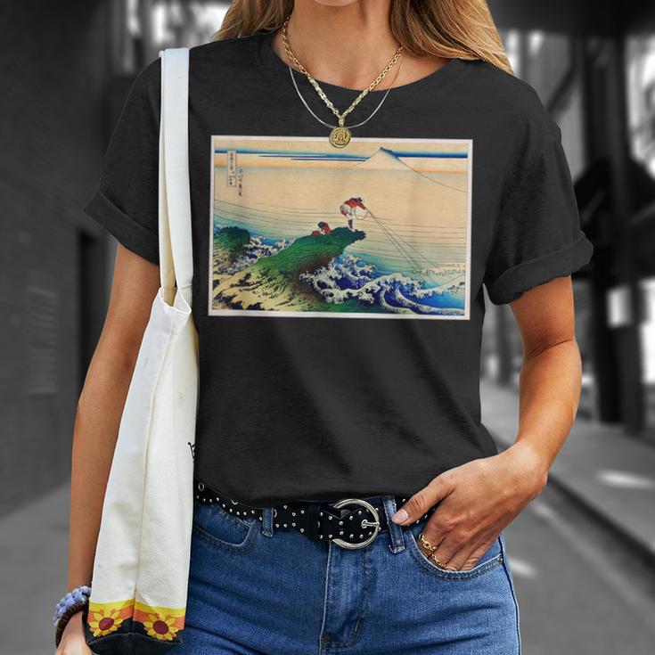 葛飾北斎 富嶽三六景 名作アート 絵画 メンズ レディース 面白い 服 美術 おもしろ 釣り人 Tシャツ 彼女への贈り物