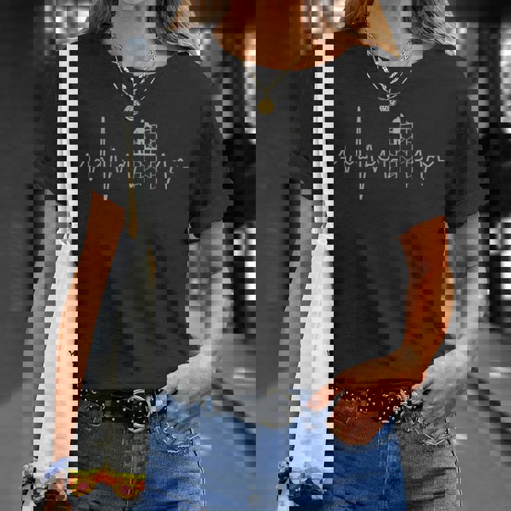 足場の鼓動レトロな足場ヴィンテージの職人 Tシャツ 彼女への贈り物