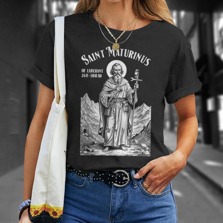 配管工 配管 守護聖人 マチュリヌス ヴィンテージ パイプレンチ Tシャツ 彼女への贈り物