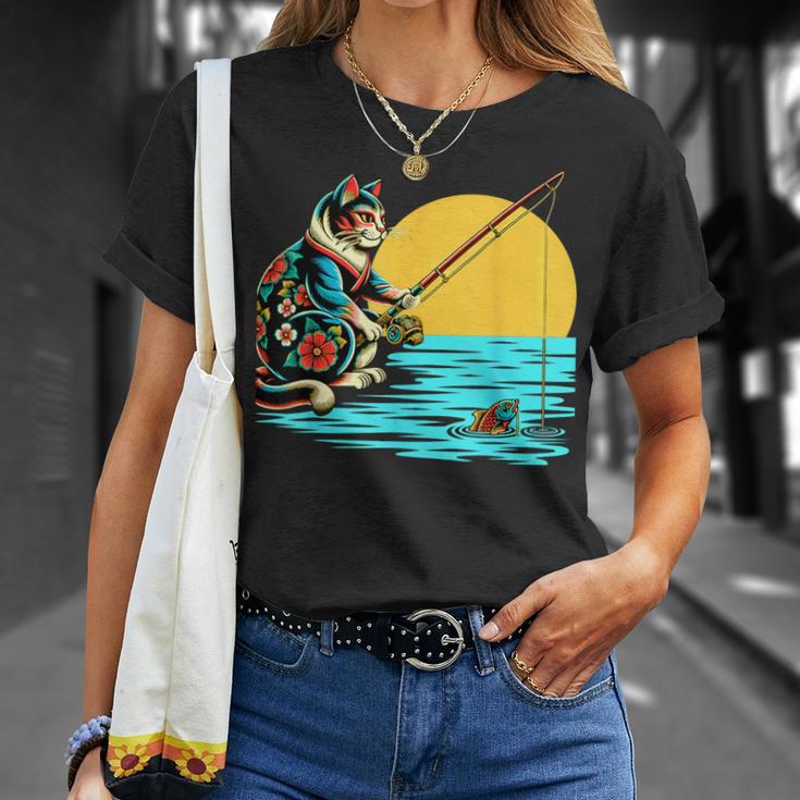 釣り 猫 面白いtシャツ 釣りバカ 釣り人 メンズ おもしろ ネタ 面白い 服 オリジナル 海釣り 川釣り Tシャツ 彼女への贈り物