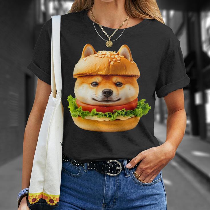 面白いtシャツ 柴犬 犬 イヌ ハンバーガー メンズ 犬好き グッズ かわいい おもしろ 面白い 服 ネタ 長袖tシャツ Tシャツ 彼女への贈り物