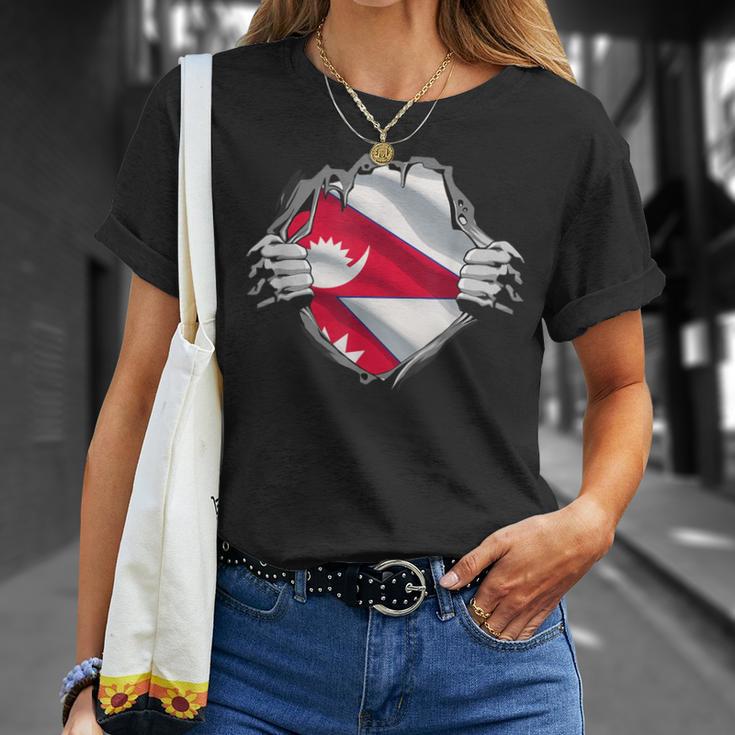 面白いネパール国旗の国 アジア Tシャツ 彼女への贈り物