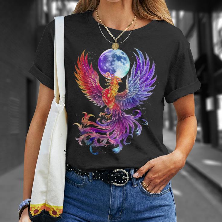 鳳凰 満月 鳥 神話 鳥 若返り Tシャツ 彼女への贈り物