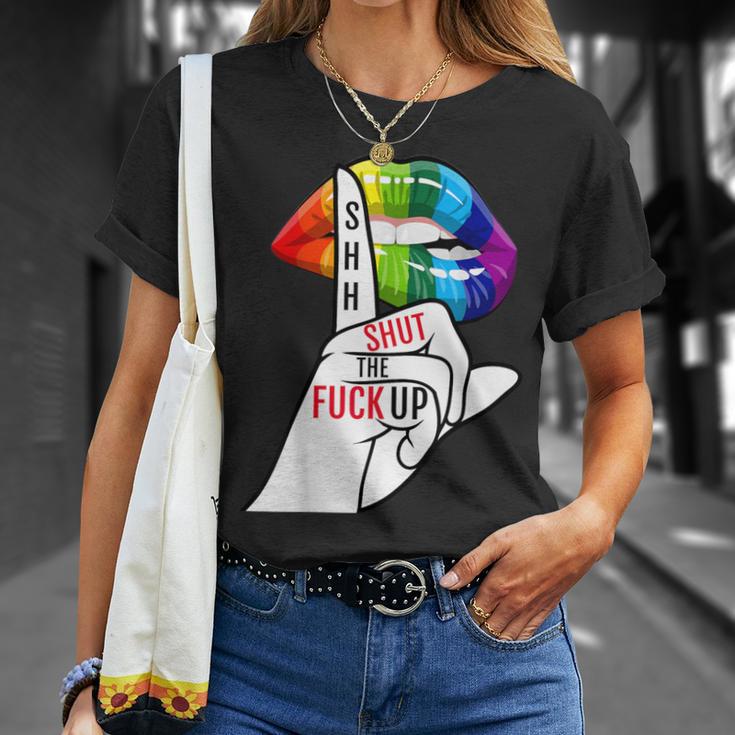 黙ってろよ Lgbtq Tシャツ 彼女への贈り物