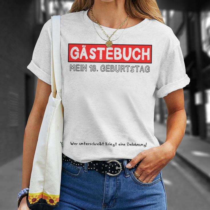 18th Birthday Guest Book Shirt Party And Celebration Idea T-Shirt Gifts for Her