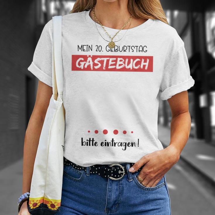 20th Birthday Party Guest Book 20 Years T-Shirt Gifts for Her