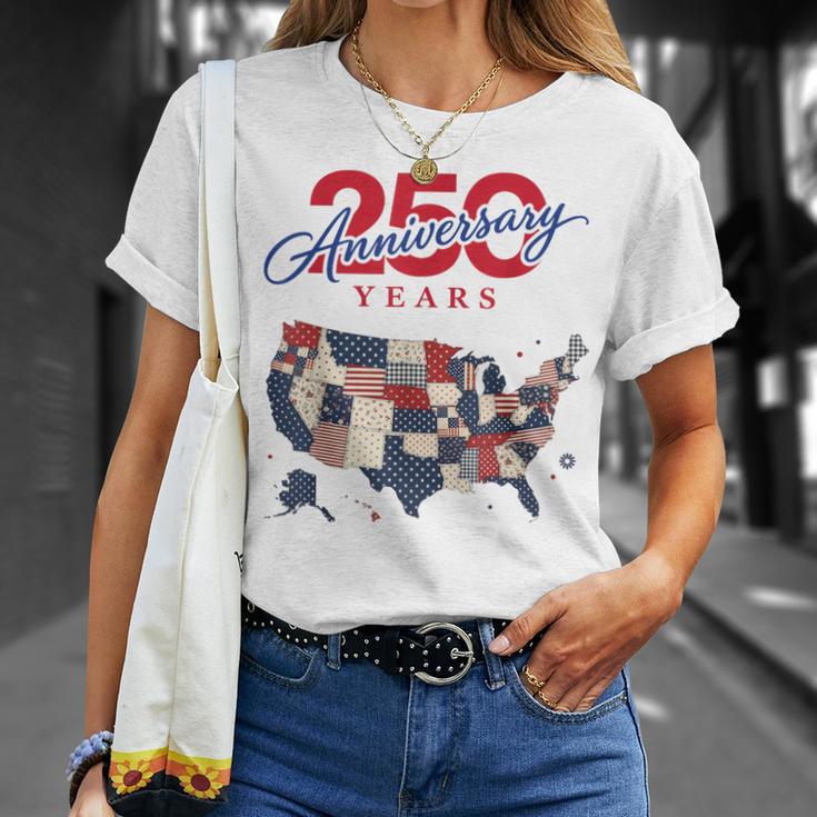 250年の独立記念日 愛国心が強い250周年 アメリカ Tシャツ 彼女への贈り物