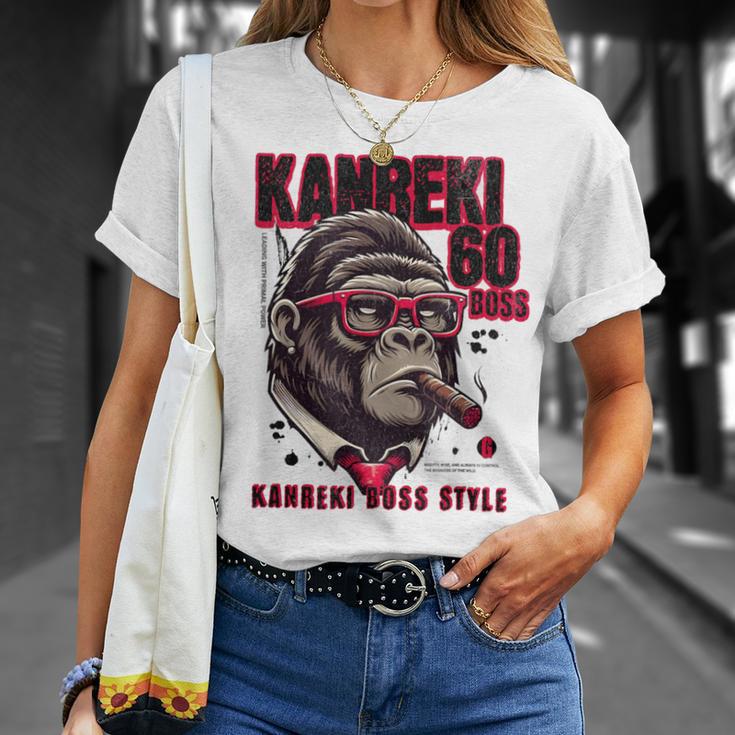 60歳 還暦祝い 長寿祝い 面白い還暦 還暦boss！人生これからが本番だ！ Tシャツ 彼女への贈り物