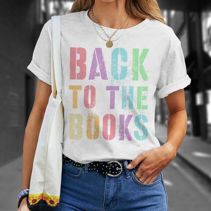 BACK TO THE BOOKS Happy First Day School Future Grads Premium Tri-Blend T-Shirt Gifts for Her