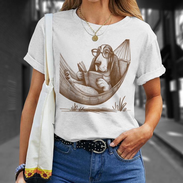 Basset Hound Dog Mom Basset Hound Dog Reading Book T-Shirt Gifts for Her Basset Hound Dog Mom Basset Hound Dog Reading Book T-Shirt Gifts for Her