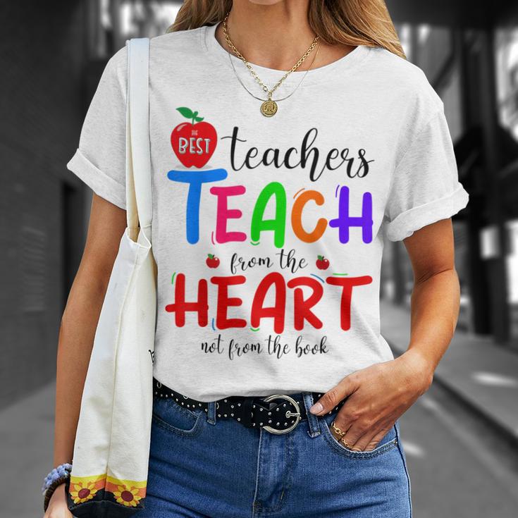 THE BEST TEACHERS TEACH FROM THE HEART NOT BOOK T-SHIRT Men Women T-Shirt Gifts for Her THE BEST TEACHERS TEACH FROM THE HEART NOT BOOK T-SHIRT Men Women T-Shirt Gifts for Her