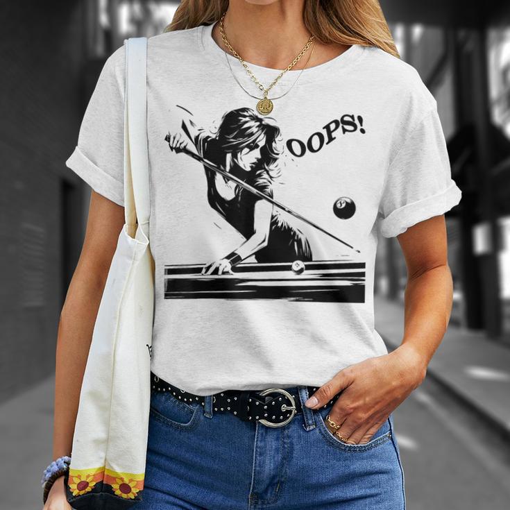 Billar La Bola 8 Fallos Divertidos De Chicas Camiseta unisex Regalos para ella