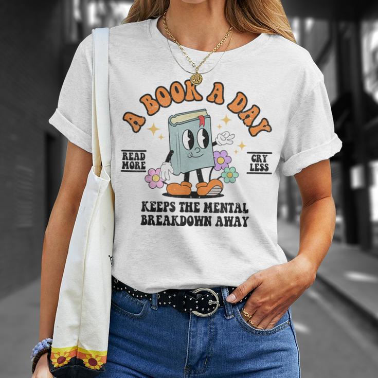 A Book A Day Keeps The Mental Breakdown Away Book Lovers T-Shirt Gifts for Her