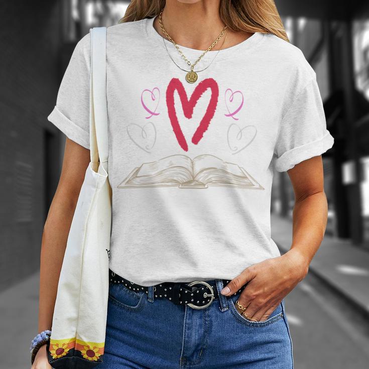Book Lover Valentines Day Librarian Idea Reading T-Shirt Gifts for Her