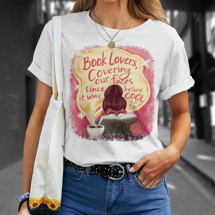 Book Lovers Covering Our Faces T-Shirt Gifts for Her