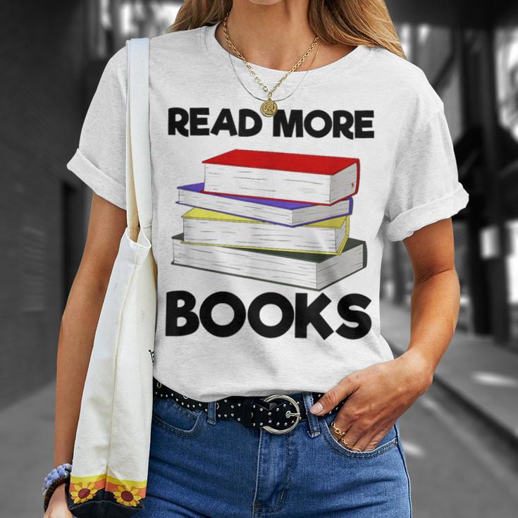 Book Reading Books Librarian Read More Books T-Shirt Gifts for Her