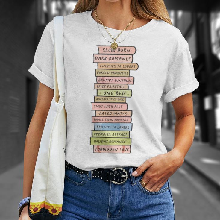 Book Trope Reader Romance Reading Bookish Tropes Lover T-Shirt Gifts for Her