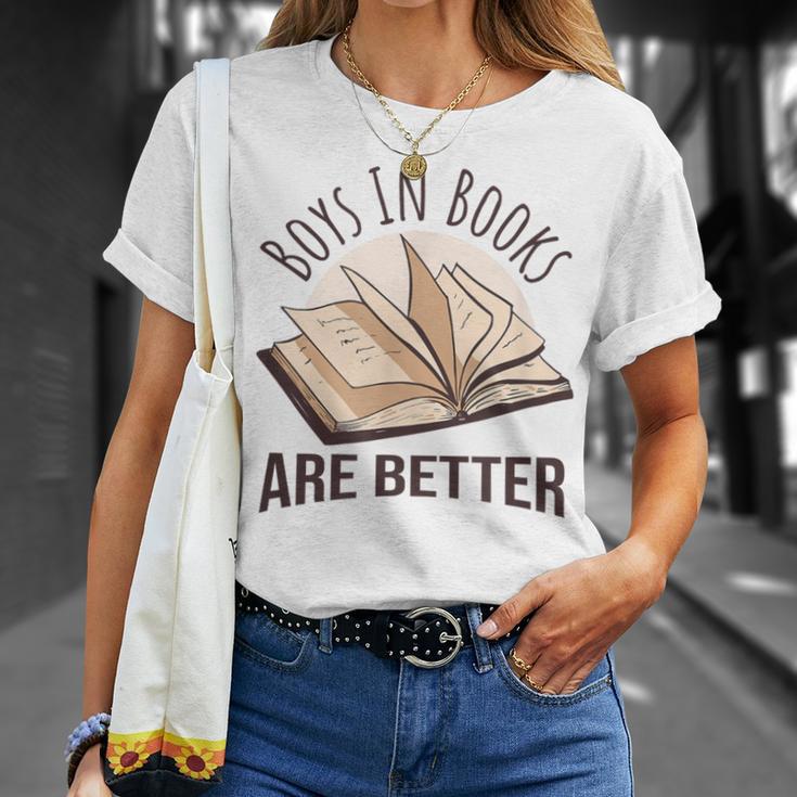 Boys In Books Are Better T-Shirt Gifts for Her
