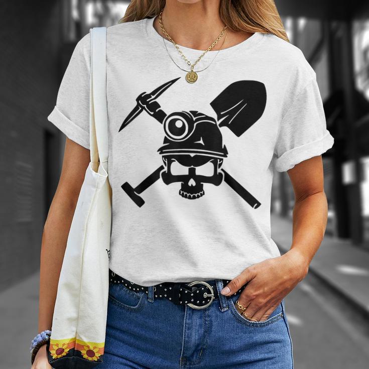 Calavera Minero De Carb Camiseta unisex Regalos para ella