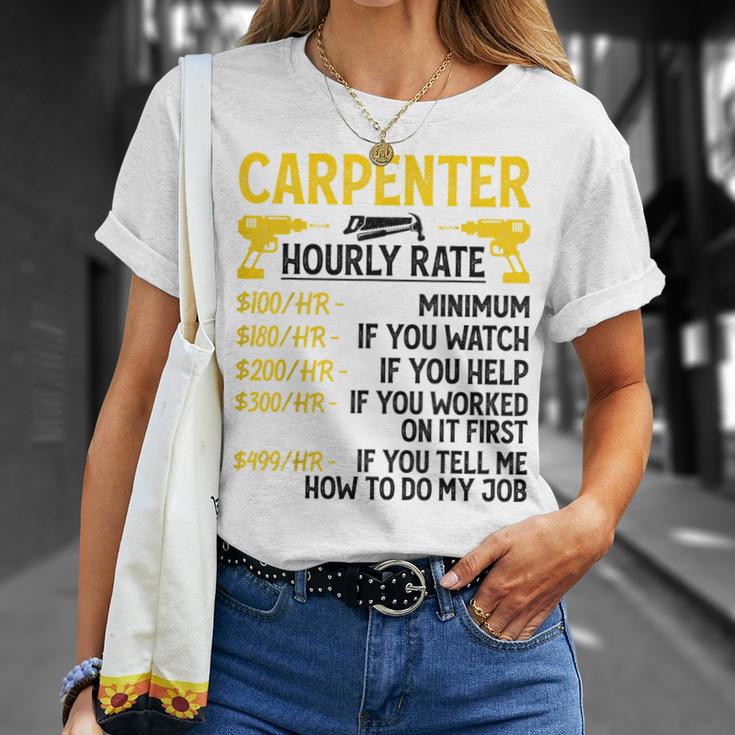 メンズ Carpenter Hourly Rate For Woodworker Carpenter Retro Tシャツ 彼女への贈り物
