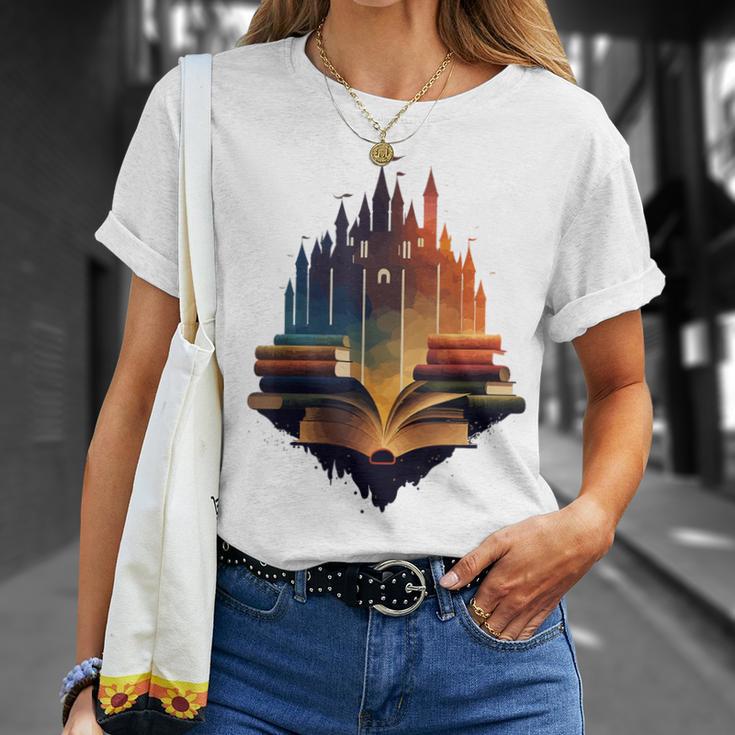 Castle Of Books Imagination Art Book Lover T-Shirt Gifts for Her Castle Of Books Imagination Art Book Lover T-Shirt Gifts for Her