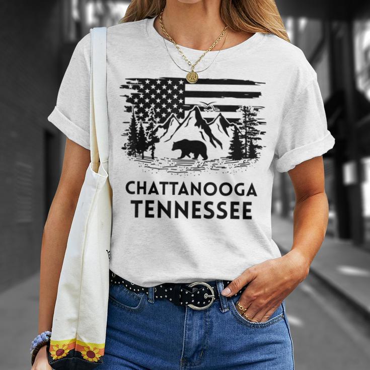 Chattanooga テネシーベア アメリカ国旗 南部 Tシャツ 彼女への贈り物