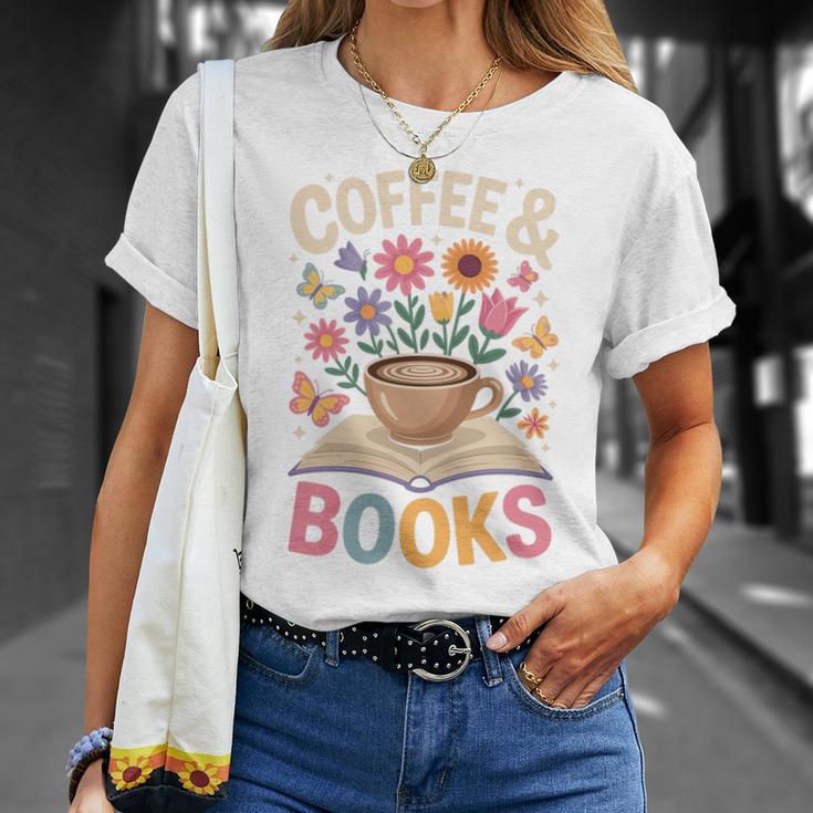 Coffee & Books Lover Wildflowers Boho Aesthetic Premium Tri-Blend T-Shirt Gifts for Her Coffee & Books Lover Wildflowers Boho Aesthetic Premium Tri-Blend T-Shirt Gifts for Her