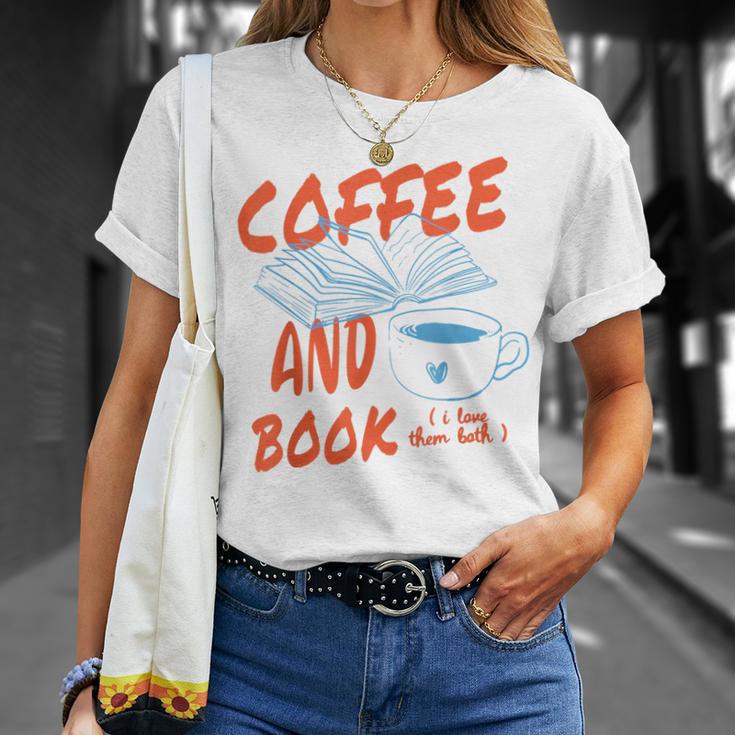 Coffee And Books I Love Them Both Vintage Retro Book Lover T-Shirt Gifts for Her