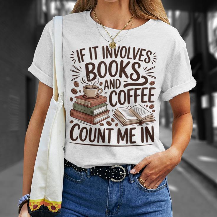 Coffee And Books Lover Quote Reading Enthusiast T-Shirt Gifts for Her