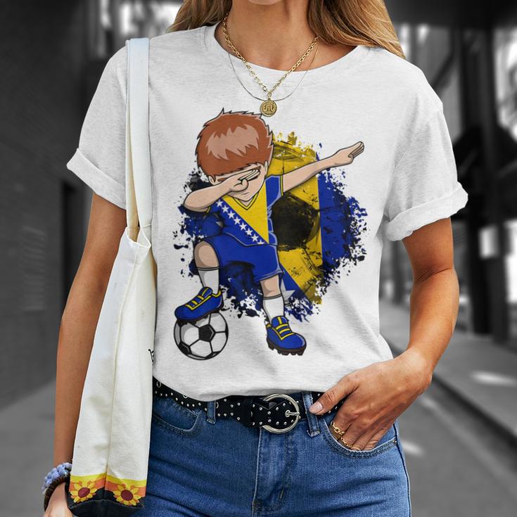 Dabbingoccer Boy Bosnien Herzegowina Lovers Trikot Bosnien T-Shirt Geschenke für Sie
