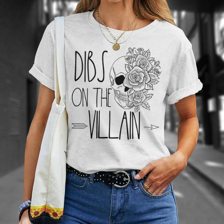 Dibs On The Villain Dark Romance Reader Romantasy Book Lover T-Shirt Gifts for Her