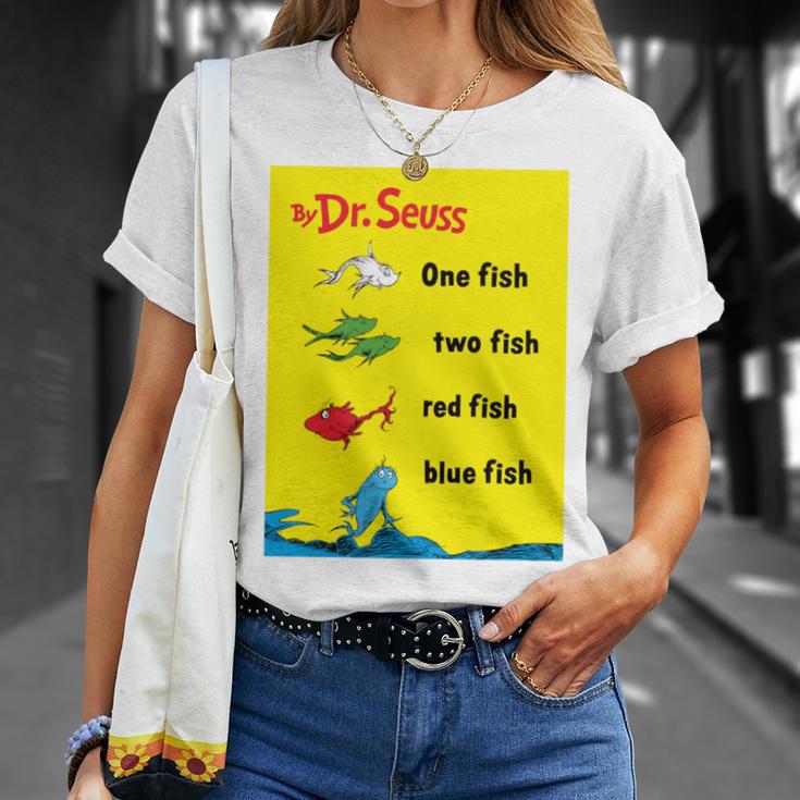 Dr Seuss One Fish Two Fish Book Cover T-Shirt Gifts for Her Dr Seuss One Fish Two Fish Book Cover T-Shirt Gifts for Her