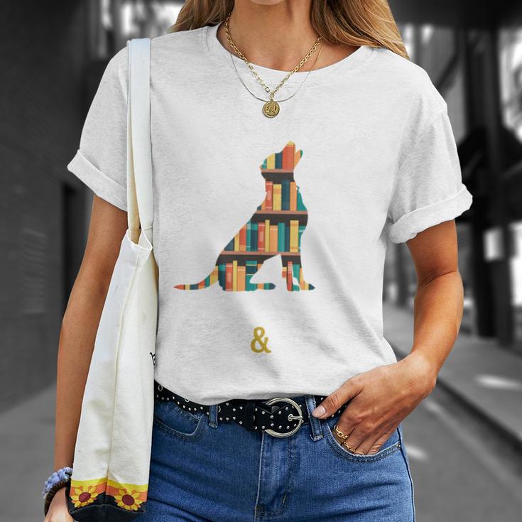 Easily Distracted By Dog And Books Shirt Reading Lover Girls Comfort Colors Crop Top T-Shirt Gifts for Her