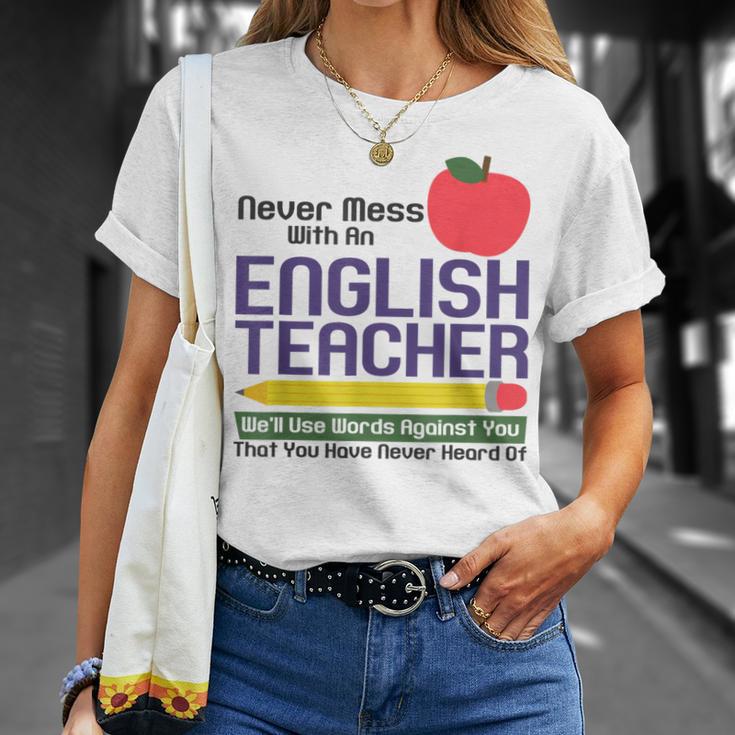 English Teacher Humor Reading Books Vocabulary Grammar T-Shirt Gifts for Her English Teacher Humor Reading Books Vocabulary Grammar T-Shirt Gifts for Her