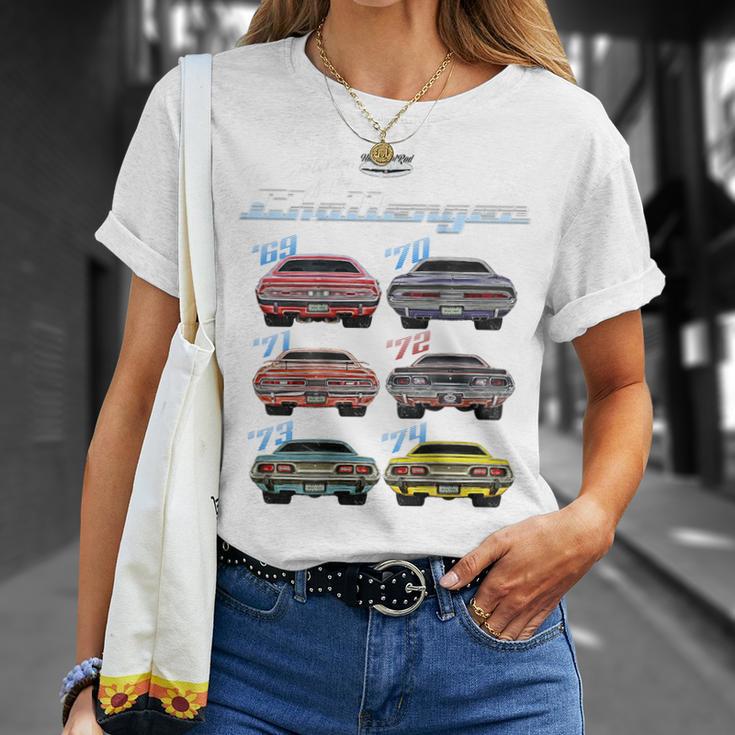 Evolution Of The Challenger、ホットロッド、マッスルカー、マグナム、RTe Tシャツ 彼女への贈り物