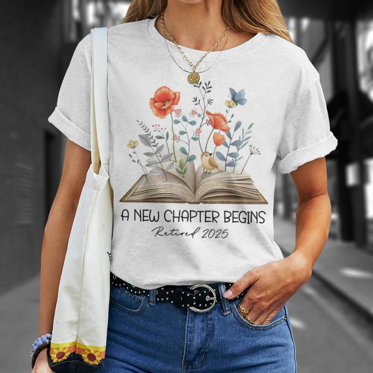 Floral Book A New Chapter Begins Retired Teacher Retirement T-Shirt Gifts for Her Floral Book A New Chapter Begins Retired Teacher Retirement T-Shirt Gifts for Her