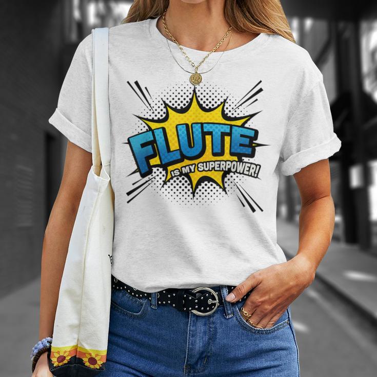 Flute Is My Superpower Flautist Comic Book Style T-Shirt Gifts for Her Flute Is My Superpower Flautist Comic Book Style T-Shirt Gifts for Her