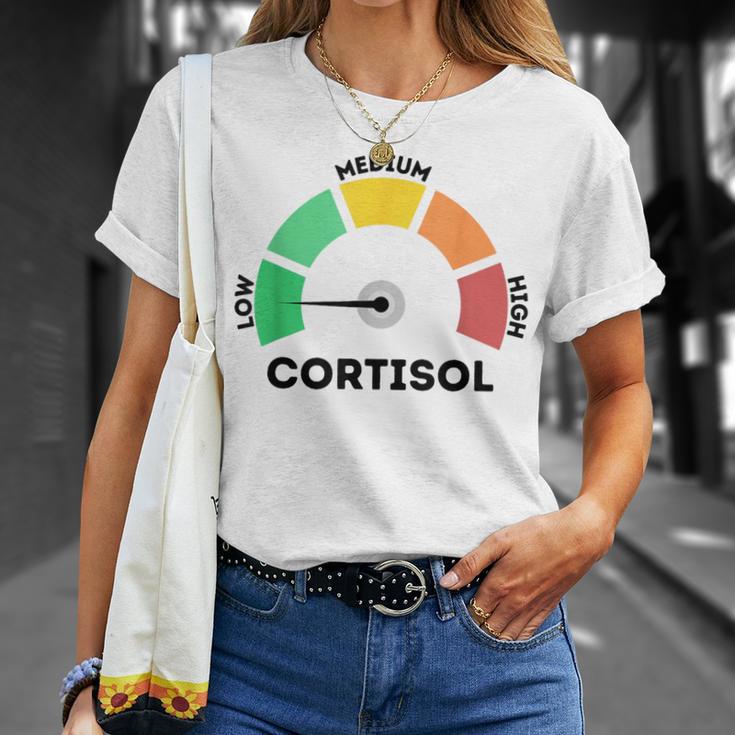 Low Cortisol Levels Meme Tシャツ 彼女への贈り物