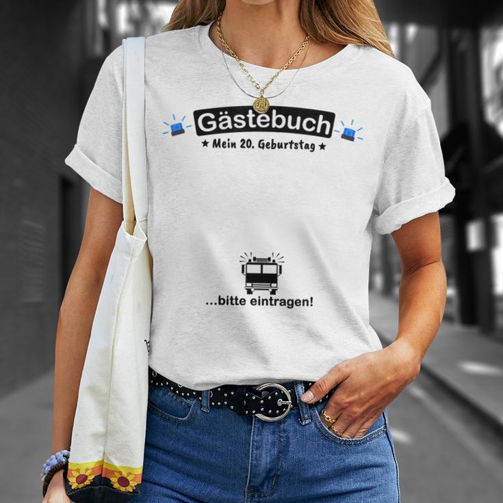 Guest Book Fire Brigade 20th Birthday T-Shirt Gifts for Her