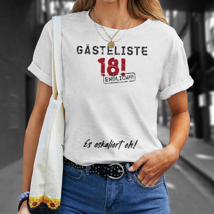 Guest List Finally 18 Guest Book 18th Birthday Boy Girl T-Shirt Gifts for Her