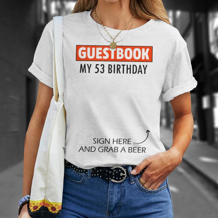 Guestbook Alternative 53th Birthday Decorations For Him Her T-Shirt Gifts for Her