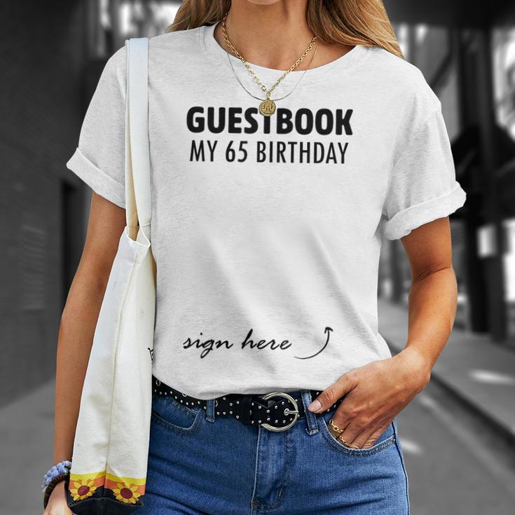 Guestbook Alternative 65th Birthday Decorations For Him Her T-Shirt Gifts for Her