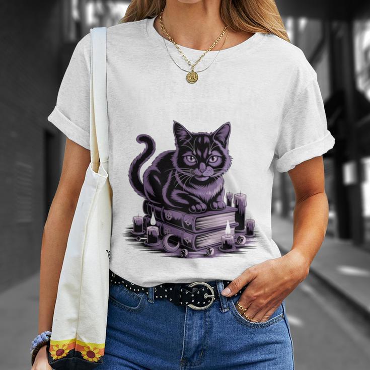 I'm An Indoor Cat Cute Witch Kitten With Books And Candles T-Shirt Gifts for Her