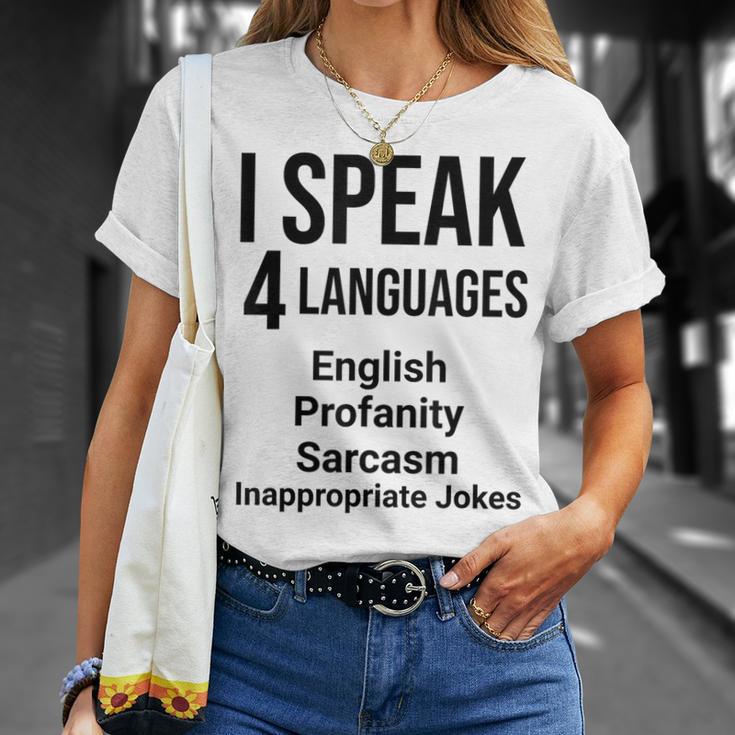 Ipeak 4 Languages おもしろ英語文法先生 Tシャツ 彼女への贈り物