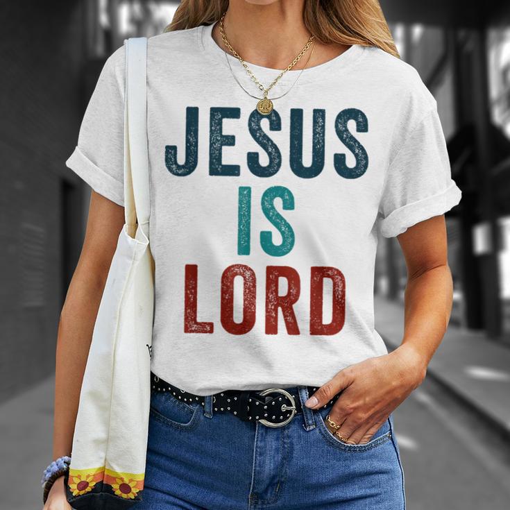Jesus Is Lord – Christian Faithintage Born-Again Graphic Tシャツ 彼女への贈り物