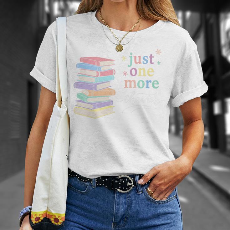 Just One More Chapter Cozy Pastel Bookworm Cute Book Reader Premium Tri-Blend T-Shirt Gifts for Her