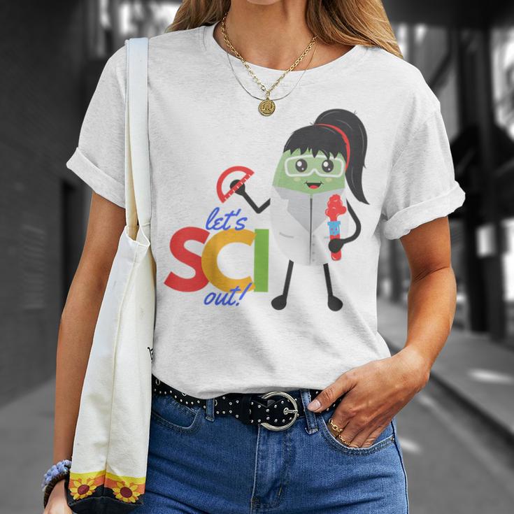 Kids Mung Bean Let's Sci Out Science Shirt Bean World Books T-Shirt Gifts for Her